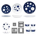 30tlg Kombiservice PULA DUNKELBLAU Porzellan für 6 Personen_Bild_3