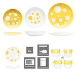 30tlg Kombiservice PULA GELB Porzellan für 6 Personen_Bild_3