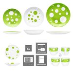 30tlg Kombiservice PULA GRÜN Porzellan für 6 Personen_Bild_3