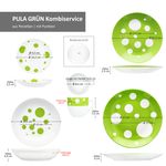 30tlg Kombiservice PULA GRÜN Porzellan für 6 Personen_Bild_7