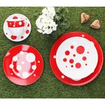 30tlg Kombiservice PULA ROT Porzellan für 6 Personen_Bild_2