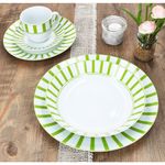 30tlg Kombiservice SPLIT GRÜN Porzellan für 6 Personen_Bild_2