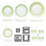 30tlg Kombiservice SPLIT GRÜN Porzellan für 6 Personen_Bild_3