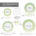 30tlg Kombiservice SPLIT GRÜN Porzellan für 6 Personen_Bild_7