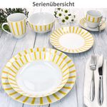 30tlg Kombiservice SPLIT GELB Porzellan für 6 Personen_Bild_5