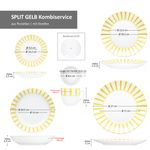 30tlg Kombiservice SPLIT GELB Porzellan für 6 Personen_Bild_7