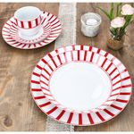 30tlg Kombiservice SPLIT ROT Porzellan für 6 Personen_Bild_2