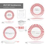 30tlg Kombiservice SPLIT ROT Porzellan für 6 Personen_Bild_7