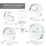 30tlg Kombiservice WHITE CALLA Porzellan für 6 Personen_Bild_7