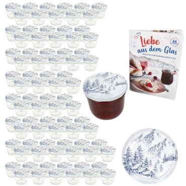 100er Set Sturzglas 230 ml To 82 Alpen-Deckel incl. Rezeptheft_Bild_1