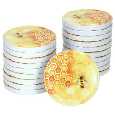 20er Deckel-Set TO 82 Honig passend für 230ml/350ml/435ml Gläser_Bild_1