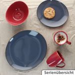 6er Set Kaffeebecher NATURAL rot für 6 Personen aus Steingut - 582711_Bild_7
