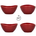 6er Set Müslischale NATURAL rot für 6 Personen aus Steingut - 582711_Bild_4