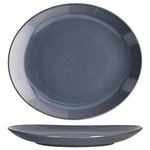 6er Set Speiseteller NATURAL dunkelblau für 6 Personen aus Steingut - 582711_Bild_4