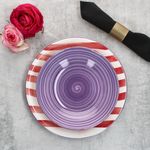 6er Set SUMMER STRIPES Speiseteller für 6 Personen aus Steingut - 24325634_Bild_2