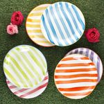 6er Set SUMMER STRIPES Speiseteller für 6 Personen aus Steingut - 24325634_Bild_3
