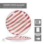 6er Set SUMMER STRIPES Speiseteller für 6 Personen aus Steingut - 24325634_Bild_8