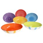 6er Set SUMMER STRIPES Suppenteller für 6 Personen aus Steingut - 24325642_Bild_1