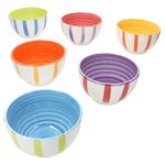 6er Set SUMMER STRIPES Müslischalen für 6 Personen aus Steingut - 24325618_Bild_2