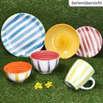 6er Set SUMMER STRIPES Müslischalen für 6 Personen aus Steingut - 24325618_Bild_6