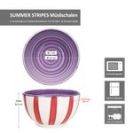 6er Set SUMMER STRIPES Müslischalen für 6 Personen aus Steingut - 24325618_Bild_8