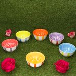 6er Set SUMMER STRIPES Snack- & Dip-Schale für 6 Personen aus Steingut - 24325613_Bild_3