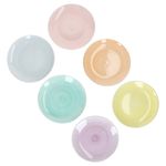 6er Set PASTELLO Kuchenteller für 6 Personen aus Steingut - 24326228_Bild_2