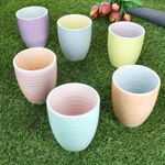 6er Set Kaffeebecher PASTELLO bunt OHNE Henkel für 6 Personen aus Steingut - 24326207_Bild_3