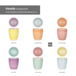 6er Set Kaffeebecher PASTELLO bunt OHNE Henkel für 6 Personen aus Steingut - 24326207_Bild_4