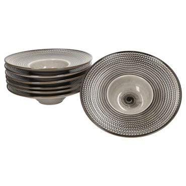 6er Set PROSPERO Pastateller für 6 Personen aus Porzellan - 593346_Bild_1