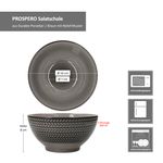 6er Set PROSPERO Salatschale braun 16cm für 6 Personen aus Porzellan - 593339_Bild_7