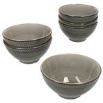 6er Set PROSPERO Müslischale braun für 6 Personen aus Porzellan - 593338_Bild_1