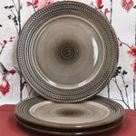 6er Set PROSPERO Speiseteller braun für 6 Personen aus Porzellan - 593342_Bild_2