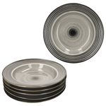 6er Set PROSPERO Suppenteller braun für 6 Personen aus Porzellan - 593341 _Bild_1