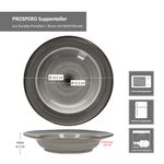 6er Set PROSPERO Suppenteller braun für 6 Personen aus Porzellan - 593341 _Bild_7