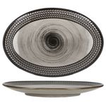 6er Set PROSPERO Platte oval braun für 6 Personen aus Porzellan_Bild_4