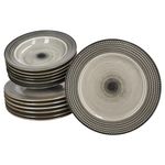 12tlg Tafelservice PROSPERO braun für 6 Personen aus Porzellan_Bild_1