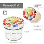 25er Set Sturzglas 125 ml Marmeladenglas Einmachglas Einweckglas To 66 Comic-Obst Deckel incl. Diamant-Zucker Gelierzauber Rezeptheft_Bild_6