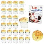 25er Set Sturzglas 125 ml Marmeladenglas Einmachglas Einweckglas To 66 Honig Deckel incl. Diamant-Zucker Gelierzauber Rezeptheft_Bild_2