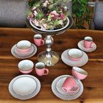 6er Set OSITA ROSE Speiseteller für 6 Personen aus Steingut - 674470_Bild_6
