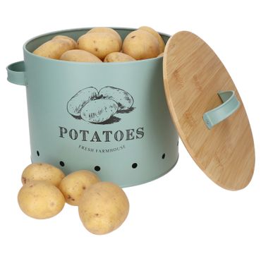 Kartoffeltopf FRESH Mint aus Metall & Bambus – 10893_Bild_1