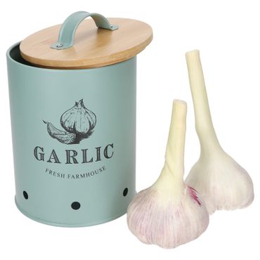 Knoblauchtopf FRESH Mint aus Metall & Bambus – 10899_Bild_1