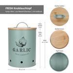 Knoblauchtopf FRESH Mint aus Metall & Bambus – 10899_Bild_7