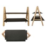 Etagere ERIKA 2-stöckig rechteckig aus Holz & Schiefer – 21802_Bild_4