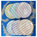 6er Set BEACH PASTELLO STRIPES Speiseteller für 6 Personen aus Steingut- 24326165_Bild_3