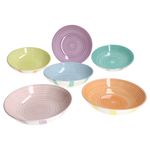6er Set BEACH PASTELLO STRIPES Suppenteller für 6 Personen aus Steingut - 24326159_Bild_2