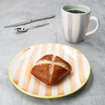 12tlg Frühstücksset BEACH PASTELLO STRIPES für 6 Personen aus Steingut – 24326144 & 24326121_Bild_3