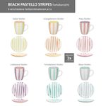 12tlg Frühstücksset BEACH PASTELLO STRIPES für 6 Personen aus Steingut – 24326144 & 24326121_Bild_4