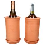 2er Set Mambocat Terracotta Weinkühler + Untersetzer Ø 12.5 cm_Bild_1