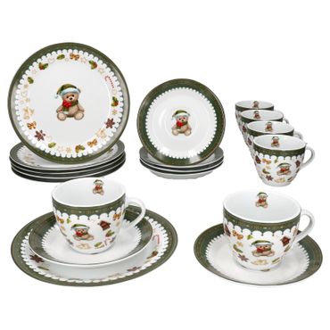 18tlg FRIEND Kaffeeservice für 6 Personen aus Porzellan